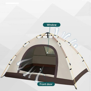 Šotor za kampiranje za 2-3 osebe v zeleni barvi
