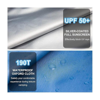 Modri kamping šotor za 2-3 osebe