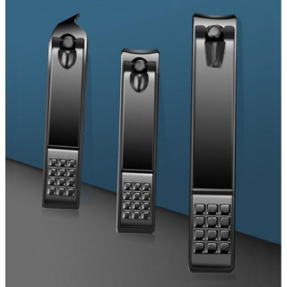 Črni set za manikuro in pedikuro 12 v 1