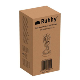 Svetleča vrtnica v steklu v elegantni škatli