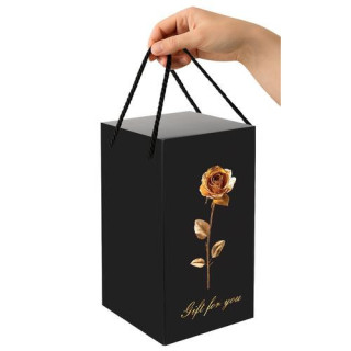 Svetleča vrtnica v steklu v elegantni škatli