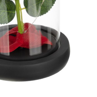 Svetleča vrtnica v steklu v elegantni škatli