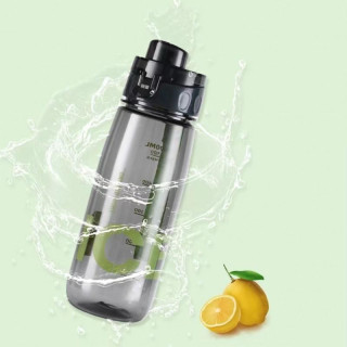 Prozorna črna steklenica za vodo - 800 ml