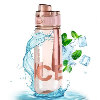 Roza prozorna steklenica za vodo - 800 ml