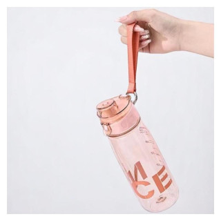 Roza prozorna steklenica za vodo - 800 ml