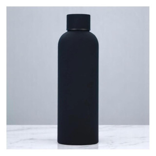 Črna termovka iz nerjavečega jekla - 500 ml