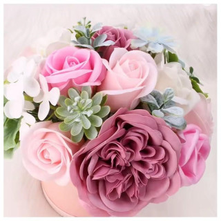 Cvetlična roza škatla dišečih milnih cvetov