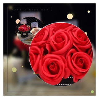 Škatla za rože iz rdečega mila