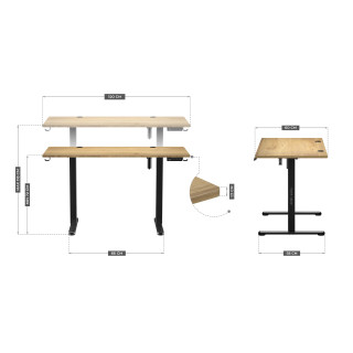 Rjava po višini nastavljiva miza Mark Adler LEADER 7.0