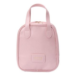 Roza kozmetična torbica z ročaji