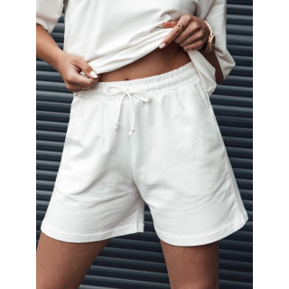 Ženske bele bombažne kratke hlače SY0331