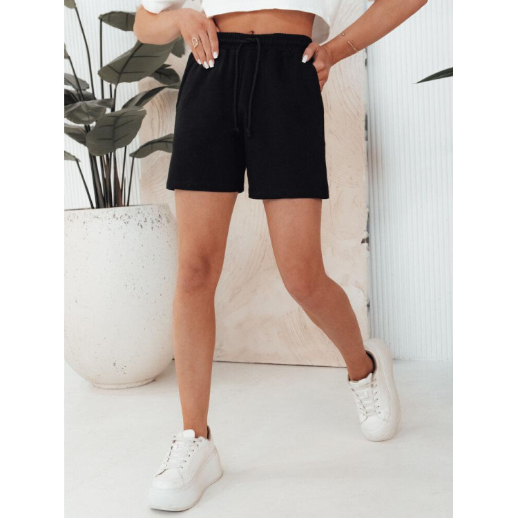 Črne bombažne ženske kratke hlače SY0327
