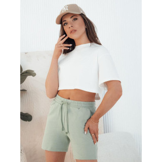 Ženske zelene bombažne kratke hlače SY0328