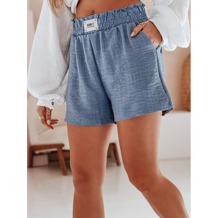 Ženske modre kratke hlače z elastičnim pasom SY0452