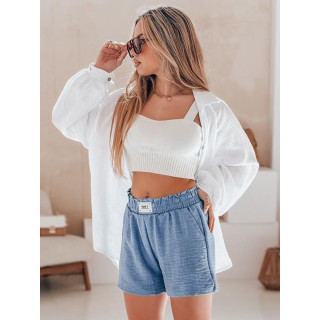 Ženske modre kratke hlače z elastičnim pasom SY0452