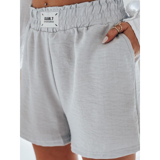 Ženske sive kratke hlače z elastičnim pasom SY0454