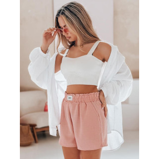 Roza ženske kratke hlače z elastičnim pasom SY0455
