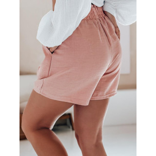 Roza ženske kratke hlače z elastičnim pasom SY0455