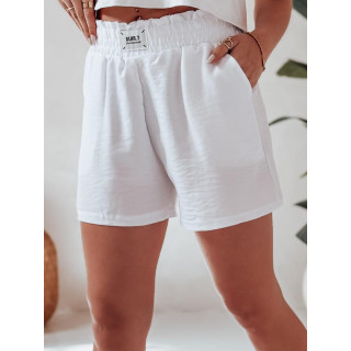 Ženske bele kratke hlače z elastičnim pasom SY0456