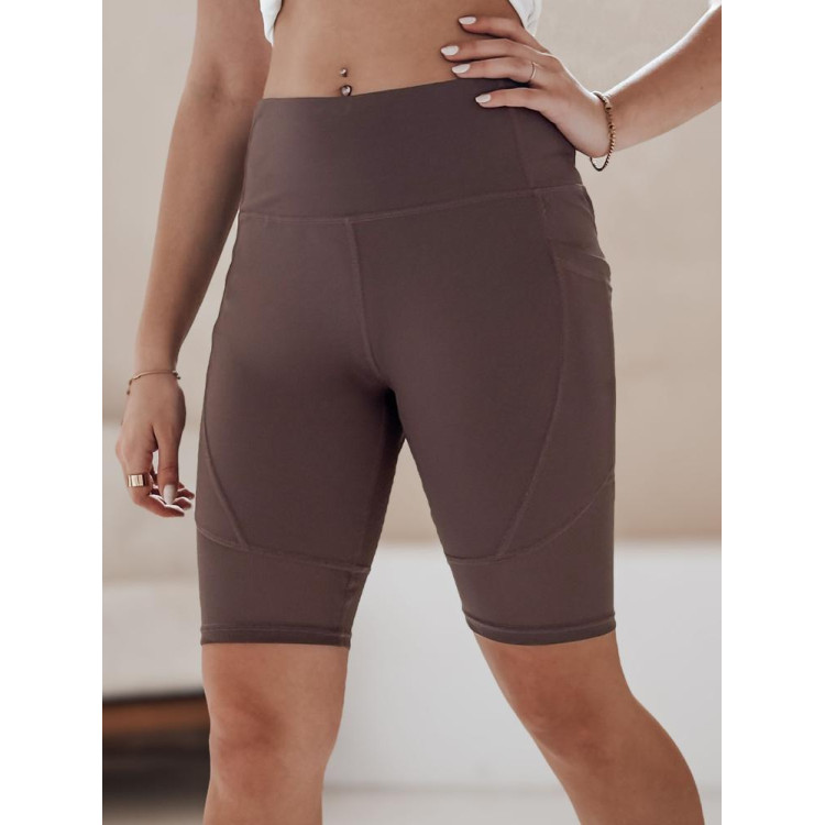 Rjave ženske kolesarske kratke hlače SY0419