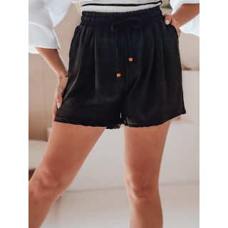 Ženske črne kratke hlače iz blaga SY0433