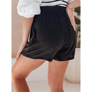Ženske črne kratke hlače iz blaga SY0433