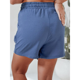 Ženske kratke hlače iz blaga v modri barvi SY0434