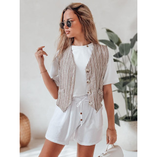 Ženske kratke hlače iz belega blaga SY0438