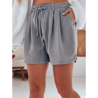 Ženske lanene kratke hlače v sivi barvi SY0460