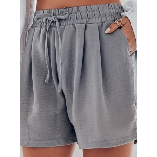 Ženske lanene kratke hlače v sivi barvi SY0460
