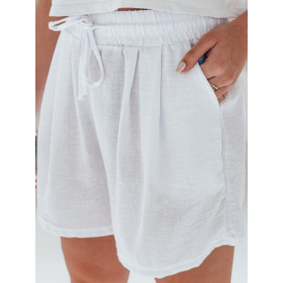 Ženske kratke hlače iz belega lana SY0462