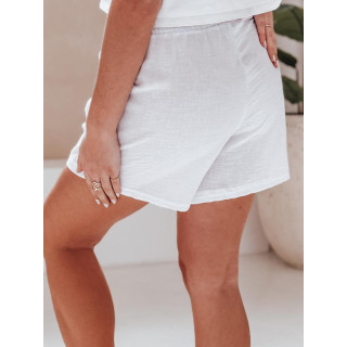 Ženske kratke hlače iz belega lana SY0462