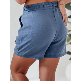 Ženske lanene kratke hlače v modri barvi SY0459