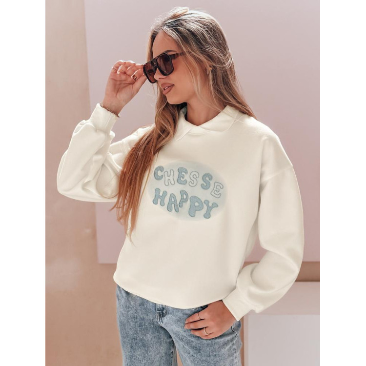 Bela ženska jopa z ovratnikom BY1484