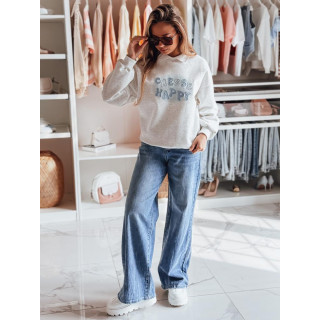 Ženska siva jopa z ovratnikom BY1485