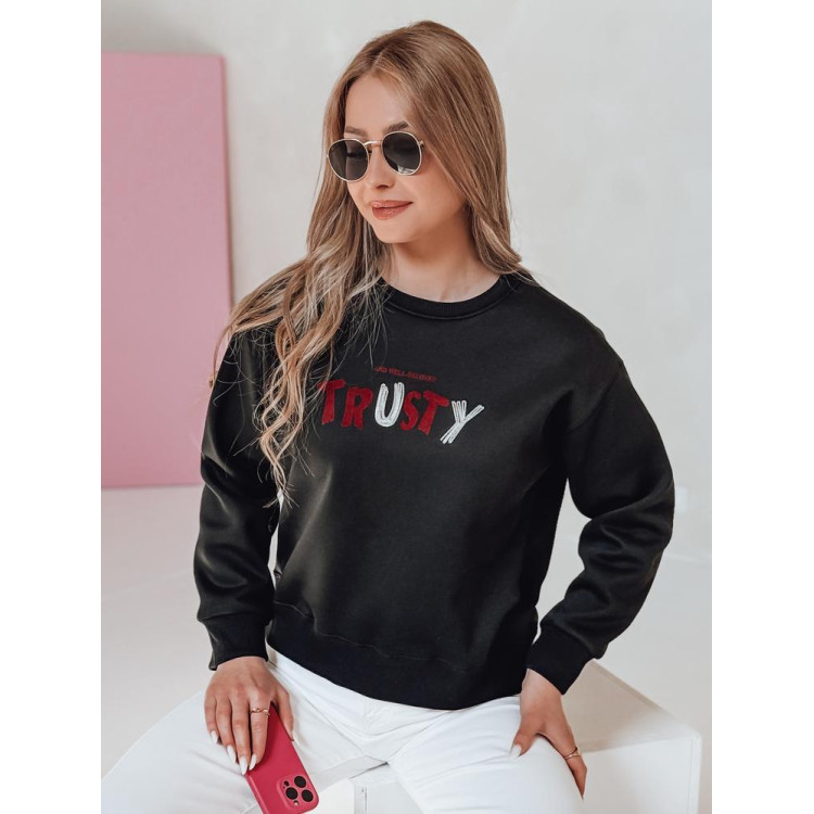 Črna ženska jopa z vezenjem BY1408