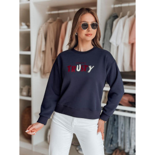 Ženska temno modra jopa z vezenjem BY1410