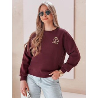 Ženska slivova jopa z vezenjem BY1399