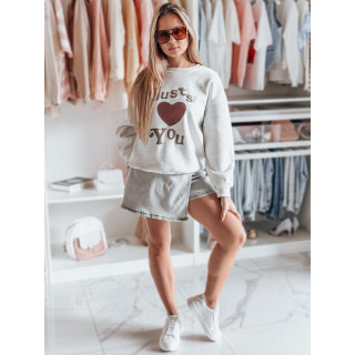 Ženska oversize jopa v sivi barvi BY1475