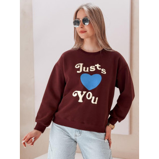 Ženska bordo jopa s potiskom BY1474