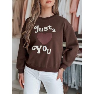 Ženska oversize jopa v rjavi barvi BY1477