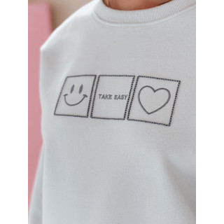 Svetlo modra ženska jopa z vezenjem BY1516