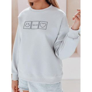 Svetlo modra ženska jopa z vezenjem BY1516