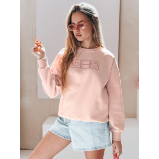 Ženska roza jopa z vezenjem BY1513