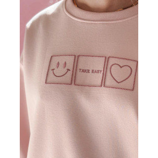 Ženska roza jopa z vezenjem BY1513