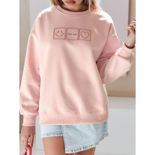 Ženska roza jopa z vezenjem BY1513