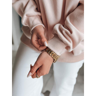 Roza ženska jopa z vezenimi jazbečarji BY1497