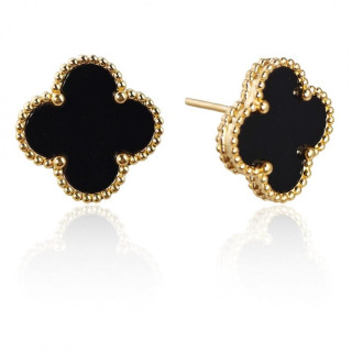 Črni ženski uhani iz kirurškega jekla