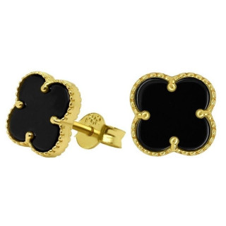 Črni ženski uhani iz kirurškega jekla