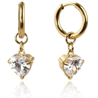 Pozlačeni uhani s srčki